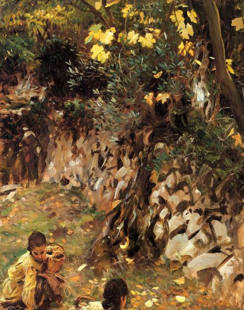 John Singer Sargent - Gathering Blossoms, Valdemosa 1908